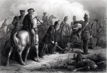 Le général Taylor à Buena Vista, 22-23 février 1847, gravé par Armitage
